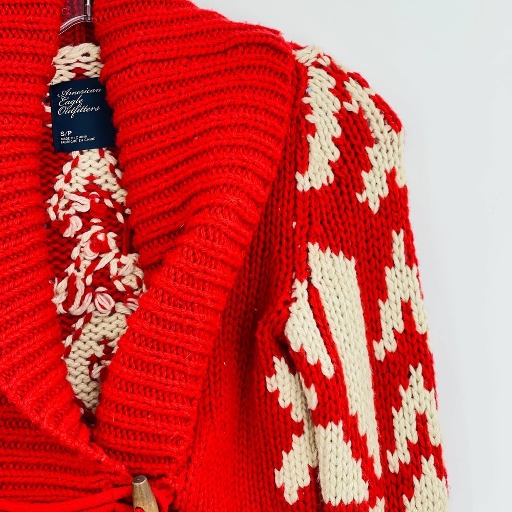 American Eagle Fair Isle Alpine Snowflake Shawl C… - image 3